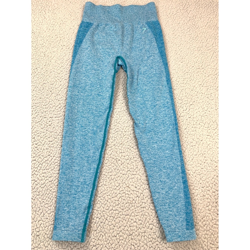 Gymshark Vital Seamless Leggings Womens Small Blue Marl‎ High Waist Workout